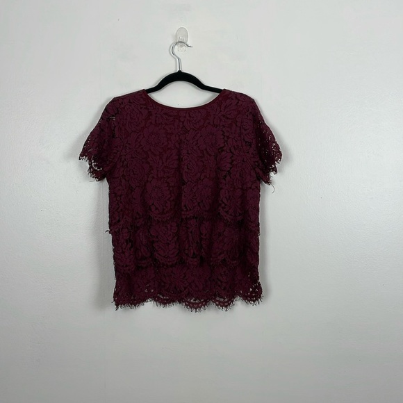 Lulus Live For The Night Womens L Tiered Lace Skirt Top Set Lined Cap Sleeve - Picture 1 of 12